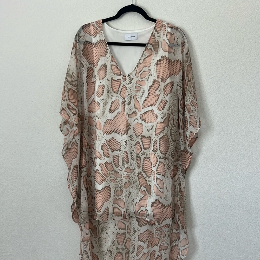 Flowy, high-low, snake print dress